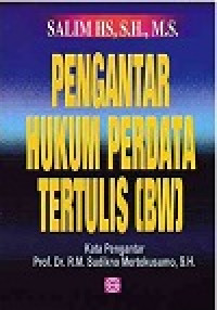 Image of Pengantar Hukum Perdata Tertulis (BW)