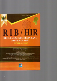Image of RIB Reglemen Indonesia yang diperbahararui/HIR Herzien inlandsch reglement: penjelasannya. hal melakukan tugas kepolisian dll