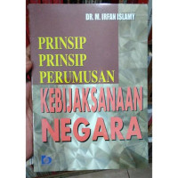 Image of Prinsip-prinsip perumusan kebijaksanaan negara